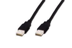 Assmann Kabel połączeniowy USB 2.0 HighSpeed Typ USB A/USB A M/M czarny 1m