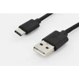 ednet Kabel połączeniowy USB 3.0 SuperSpeed 5Gbps Typ USB C/USB A M/M czarny 1m