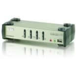 Aten CS1734B 4-Port USB 2.0 KVMP Switch OSD, 4x USB Cables, 2-port Hub, Audio