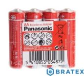 4 x bateria cynkowo-węglowa Panasonic R6 AA tray