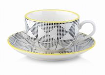 FILIŻANKA PORCELANOWA ZE SPODKIEM 200ml MAROCCO MODERN MONDEX HTTE1793