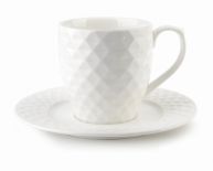 FILIŻANKA PORCELANOWA ZE SPODKIEM 230ml DIAMENT MONDEX HTDB2607