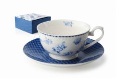 FILIŻANKA PORCELANOWA ZE SPODKIEM 230ml MADELINE MONDEX HTNF3312