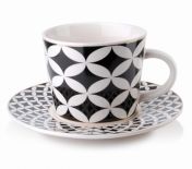 FILIŻANKA PORCELANOWA ZE SPODKIEM 240ml ZOE MONDEX HTPS8686