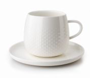 FILIŻANKA PORCELANOWA ZE SPODKIEM 300ml KROPLA DESZCZU MONDEX HTD3628