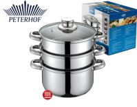 GARNKI DO GOTOWANIA NA PARZE PETERHOF 4 ELE 18CM 2.2L+ 4.0L PH-1548