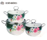 GARNKI EMALIOWANE EDENBERG ROSE 6 ELE EB-1850