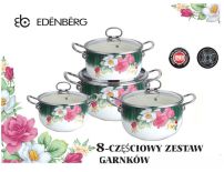 GARNKI EMALIOWANE EDENBERG ROSE 8 ELE EB-1835-C