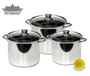 GARNKI PETERHOF STOCK POT 6 ELE 12L+9.5L+7.5L PH-1546s