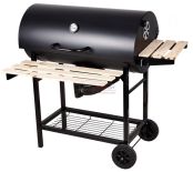 GRILL OGRODOWY "BECZKA" 71 x 35cm z POKRYWĄ POPIELNIKIEM I TERMOMETREM G30A