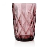 KOMPLET 6 SZKLANEK 300ml 8 x 13cm ELISE PINK MONDEX HTID1688