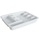 ORGANIZER NA SZTUĆCE RATTAN 29x37,5cm BIAŁY ORION