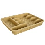 ORGANIZER NA SZTUĆCE RATTAN 29x37,5cm KREMOWY ORION