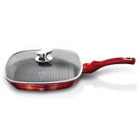 PATELNIA GRANITOWA GRILL 28CM BERLINGER HAUS METALLIC LINE BURGUNDY BH-1613-N