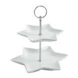 PATERA 2-POZIOMOWA PORCELANOWA 16/21cm STAR ORION