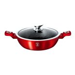 WOK GARNEK GRANITOWY 32CM 4.9L BERLINGER HAUS METALLIC LINE BURGUNDY BH-1264-N