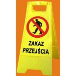 Potykacz tablica stojak "ZAKAZ PRZEJŚCIA"