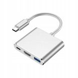 PRZEJŚCIÓWKA HUB 3w1 USB C HDMI MACBOOK