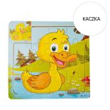 EDUKACYJNE DREWNIANE PUZZLE KACZKA