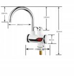 P2 PRZEPŁYWOWY PODGRZEWACZ WODY ELEKTRYCZNY LCD