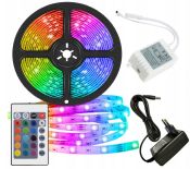 TAŚMA LED RGB WODOODPORNA ZASILACZ 5M