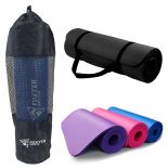 MATA DO ĆWICZEŃ GRUBA FITNESS JOGI YOGA 1,2CM POKROWIEC UCHWYT