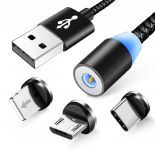 KABEL MAGNETYCZNY 3W1 MICRO TYP-C USB-C DO IPHONE