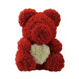 MIŚ Z RÓŻ KWIATÓW ROSE TEDDY 25CM SERCE