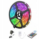 TAŚMA LED WODOODPORNA SMD 5050 RGB PILOT + BIAŁY 5M