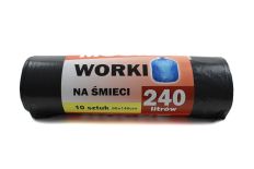 WORKI NA ŚMIECI UNIWERSALNE WORKI MOCNE 240L 10szt.