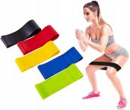 GUMY OPOROWE do ćwiczeń ZESTAW 5 gum taśmy FITNESS GUMY POWER BAND GUMA TAŚMA OPOROWA TRENINGOWE MOCNE POWERBAND sztuk 5x