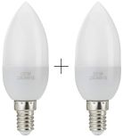 ŻARÓWKA LED BIAŁA E14 5W=50W 470lm 1+1 GRATIS CIEPŁA BARWA ŻARÓWKI LAMPKA ŚWIECZKA