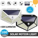 LAMPA SOLARNA LED CZUJNIK RUCHU KINKIET SH-100 CZARNA SKU:012-C